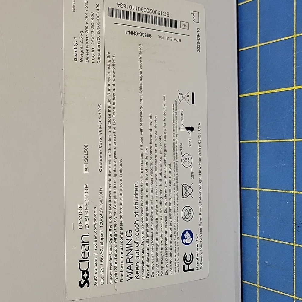 SoClean Device Disinfector New in Box - Picture 2 of 2